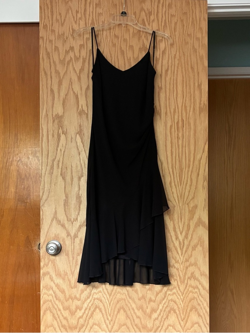 Forever 21 Black Midi Dress with Ruffle Hem
